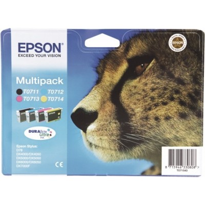 Epson Multipack T0715 NOIR 3 COULEURS PR STYLUS D78/DX4050/5