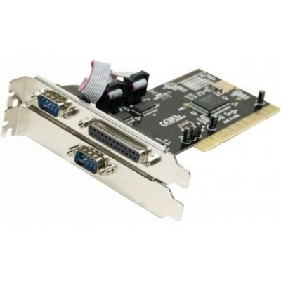 Carte PCI 2 ports serie DB9+1 port parallèle Chipset NetMo [3921001]