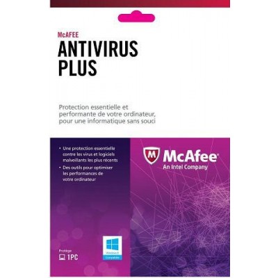 MCAFEE ANTIVIRUS PLUS Carte Activation Licence 1 an [3924377]