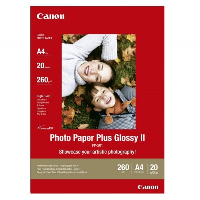 Papier Photo Canon PP-201 A4 Photo Paper Plus Glossy II - 20 feuilles