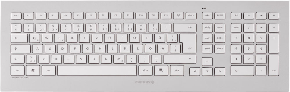Clavier Cherry DW 8000 ensemble clavier et souris sans fil ultra-plat et  ultra-silencieux USB blanc à 79.9€ - Generation Net