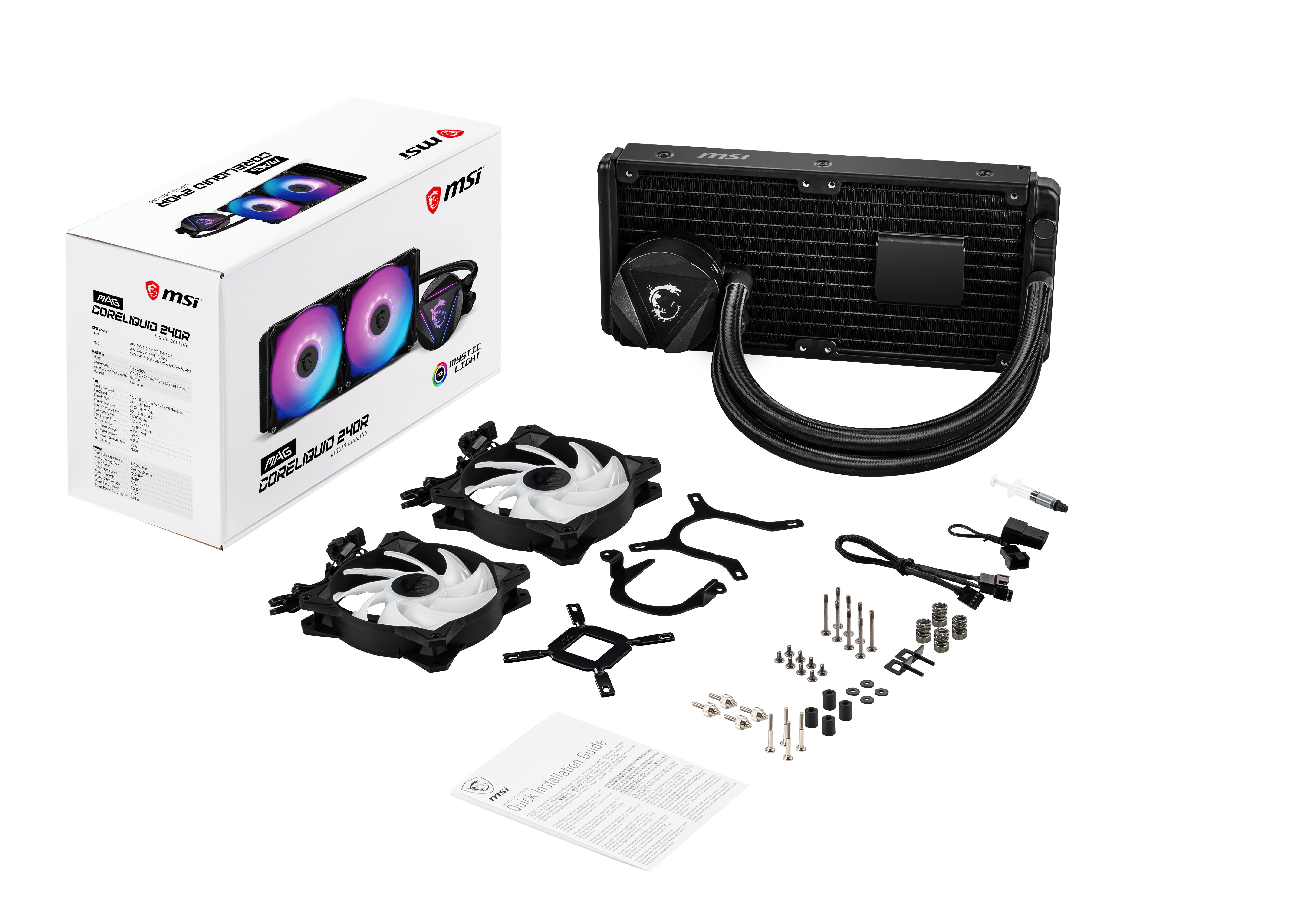 Watercooling MSI MAG CoreLiquid 240R à 129.9€ - Generation Net