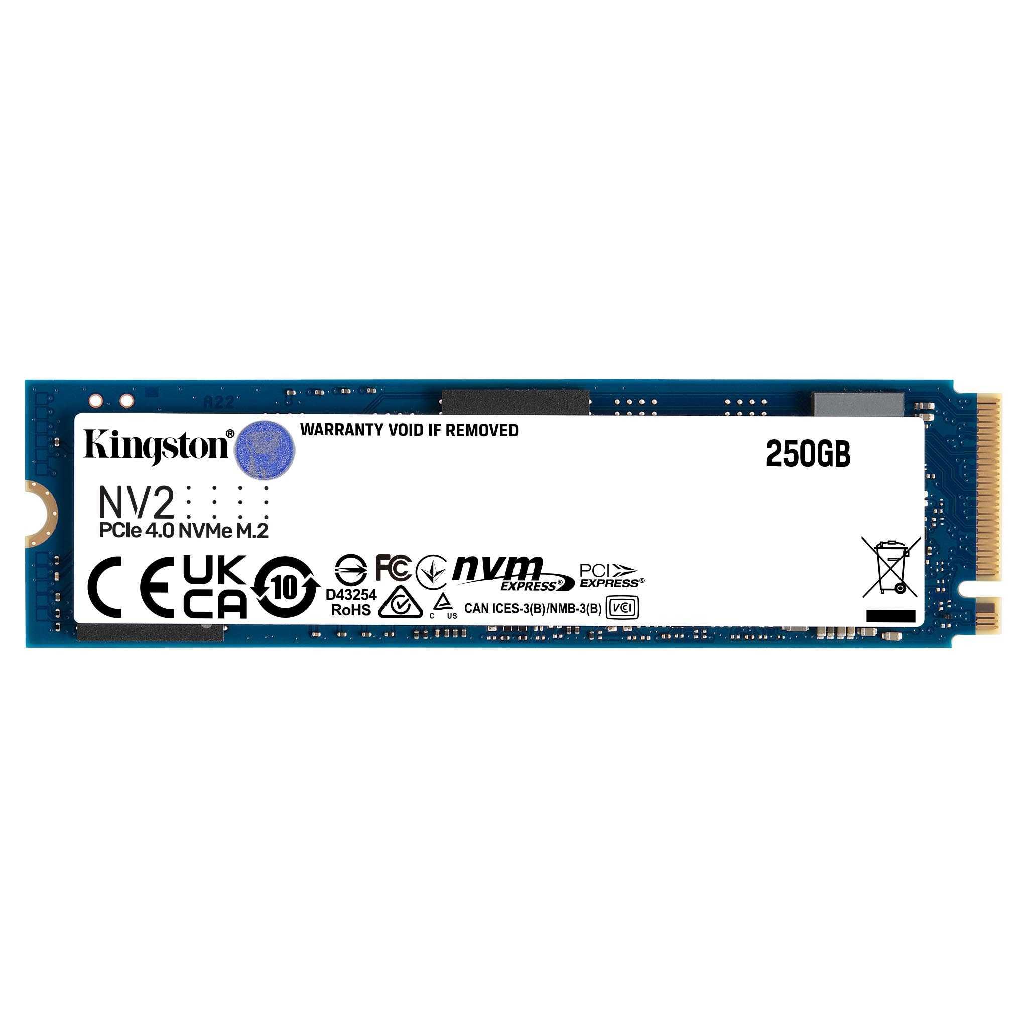 STOCKAGE SSD M.2 NVMe PCIe 4.0/250Go/Kingston NV2 à 34.9