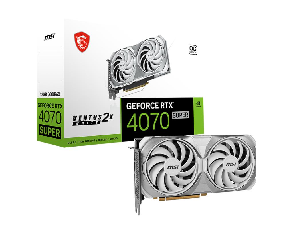 Carte Graphique RTX 4070 MSI SUPER 12G VENTUS 2X OC White à 799.9€ -  Generation Net