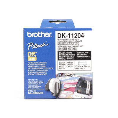Rouleau etiquettes 17*54mm 400 pcs Brother QL500 QL550 [3904461]
