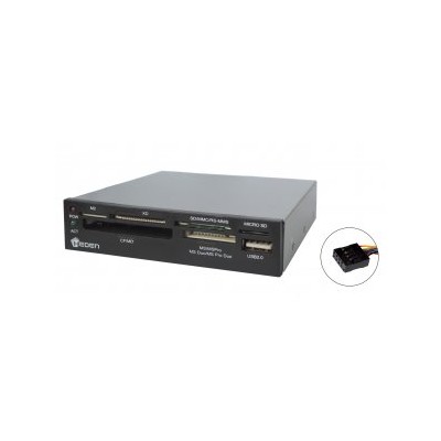 Lecteur Carte Mem tout en 1, interne 3"1/2 Noir