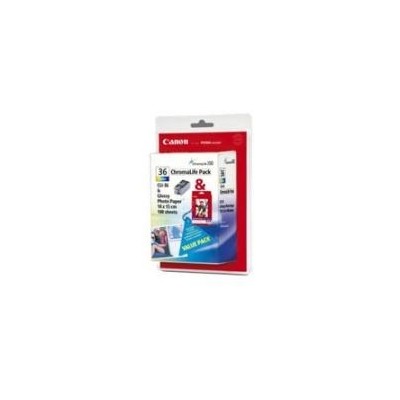 Canon CLI36 Chromalife couleur Pack avec 100 feuilles 10x15 [3906323]