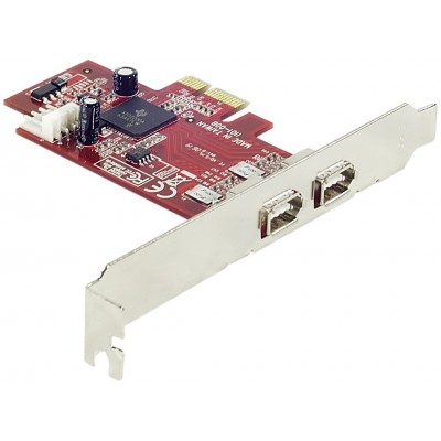 Carte PCI-Express FireWire 400 IEEE1394a - 2 ports
