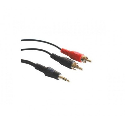 Cordon Audio 2 RCA Males / 1 Jack 3.5mm Male 3 Metres [3910160]