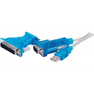 Adaptateur USB 2.0 Dacomex vers Serie DB9/DB25 + adaptateur [3910484]