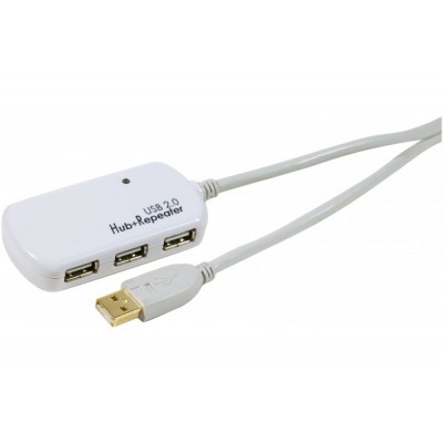 Câble répéteur actif USB 2.0 12m avec hub 4 ports [3911456]