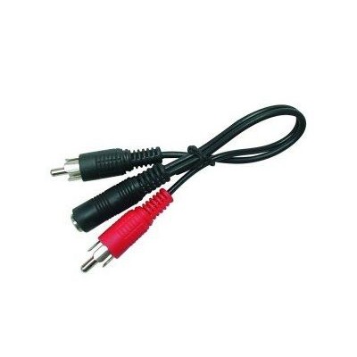 Adaptateur Jack 3 5 Femelle vers 2 RCA Male 20 cm [3912025]