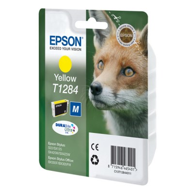 Epson T1284 Jaune Serie  RENARD S22/SX125/SX420W/SX425W/BX3 [3913300]
