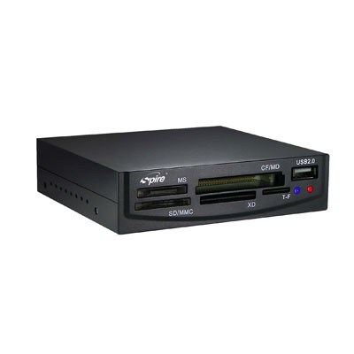 Lecteur Carte Mem tout en 1, interne 3"1/2 Noir + 1 usb