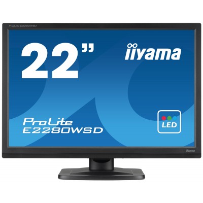 Ecran Led 22" IIYAMA E2280WSD 1680X1050 5MS 1000:1 VGA DVI  [3919116]