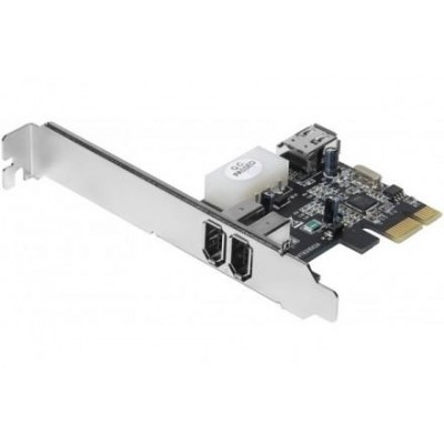 Carte PCIe FireWire 400 1394a 2+1 port