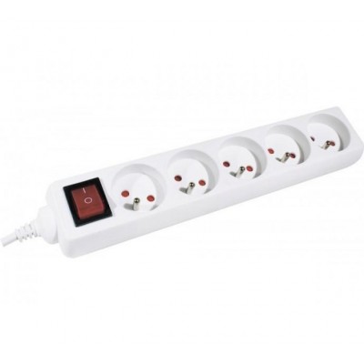 Multiprises blanches 5 prises + inter 1 50 m [3922279]