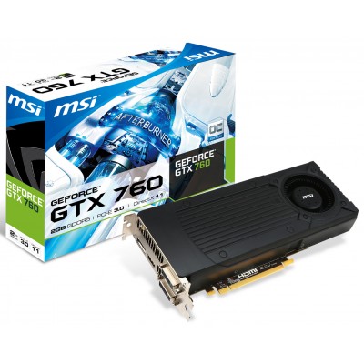 PCI-E GeForce GTX 760 MSI 2Go GDDR5 2 x DVI, HDMI, DisplayPort N760-2GD5/OC 
