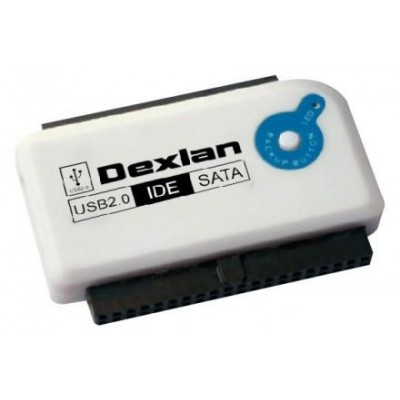Adaptateur USB vers IDE/SATA Dexlan - alim + bouton Backup [3923623]