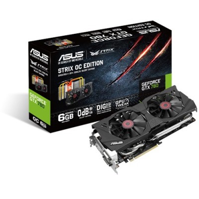 PCI-E GeForce STRIX-GTX780-OC-6GD5 PCIE 3 6GB 941MHZ GDDR5 DVIX2 HDMI DP 