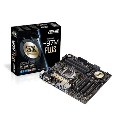 CM Asus H97M-PLUS S1150 H97 MATX VGA+SND+GLN+U3+M2 SATA6GB/S DDR3 