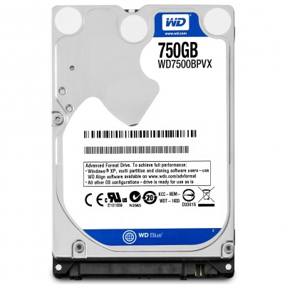 HD 2.5" Western Digital Blue 750Gb / 5400Tr / 8Mo