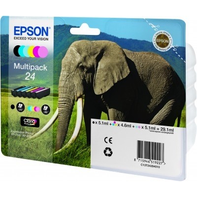 Epson C13T24284010 Claria 24 - Noir, Cyan, Magenta, Jaune, Cyan clair, Magenta clair