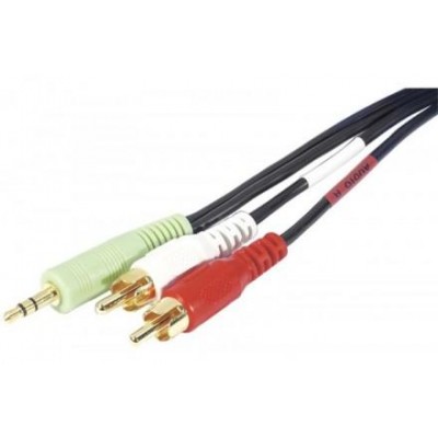 Cordon sortie audio stéréo jack 3.5mm M sur 2xRCA M - 7,5m