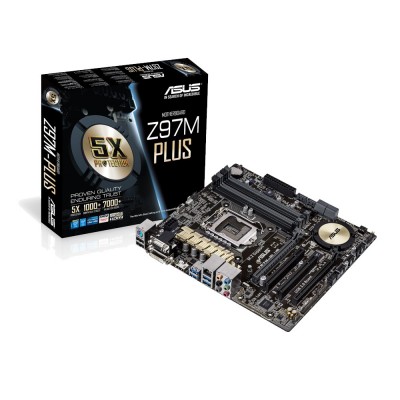 CM Asus Z97M-PLUS S1150 Z97 MATX VGA+SND+GLN+U3+M2 SATA6GB/S DDR3 