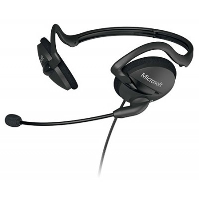 Casque Microsoft LifeChat LX-2000 - FilaireStéréo - Tour de Cou - Design Circumaural - Couleur Noir