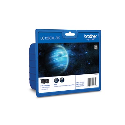 Brother LC-1280XLBKBP2 BLACK INK BLISTER (2.400 PAGES*2) Pa [3926588]