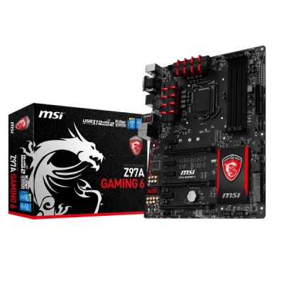 CM MSI Z97A Gaming 6 LGA 1150 Intel Z97 4x DDR3 PCI-E 3.0 HDMI DVI D-Sub USB 3.1