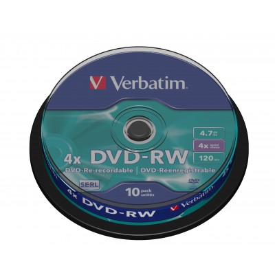 DVD-RW Verbatim 4,7Go Spindle de 10