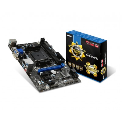 CM MSI A68HM-P33 V2 Asus FM2+ mATX DDR3 1xPCI-Ex1 1xPCI-Ex16 DX11 D-SUB DVI 4xSATA3