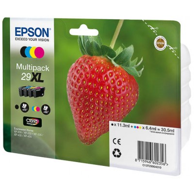 Epson C13T29964012 Fraise Multipack Encre Claria Home Noir Cyan Magenta Jaune XL