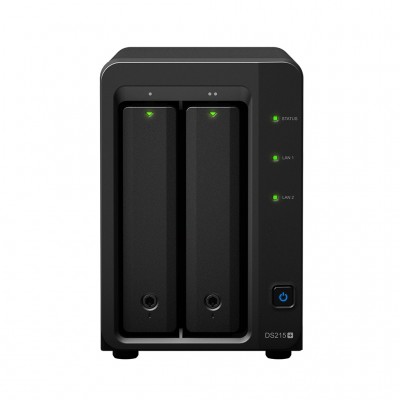 Synology DS215+ Boîtier NAS pour 2 DD 3.5/2.5p 1.4GHz DCore 1Go 2LAN Gb USB3 eSata