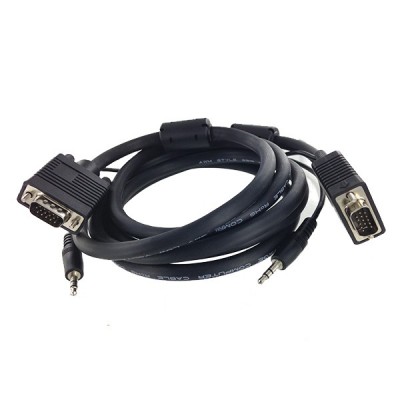 Cable SVGA écran + Audio - 10 m 3 coax AWG30