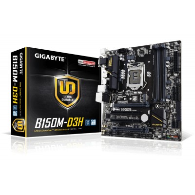 CM Gigabyte B150M-D3H LGA1151 uATX 4x DDR4 PCI-E DisplayPort HDMI uATX