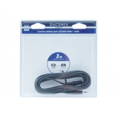 Cordon audio jack - 3m Dacomex blister [3929831]