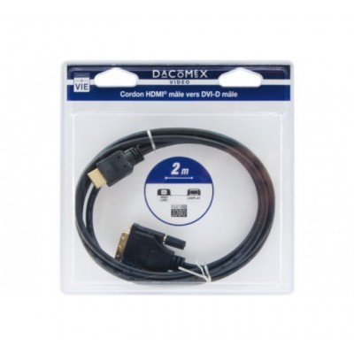 Cordon HDMI a/dvi 2M Dacomex blister [3929833]
