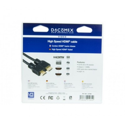 Cordon HDMI high speed 1M Dacomex blister [3929834]