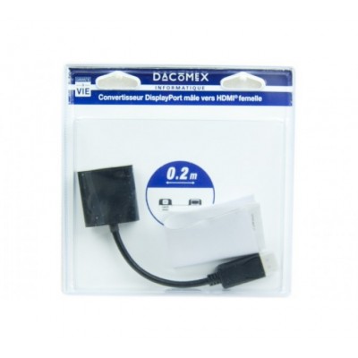 Adaptateur DisplayPort vers hdmi 20CM Dacomex blister [3929841]