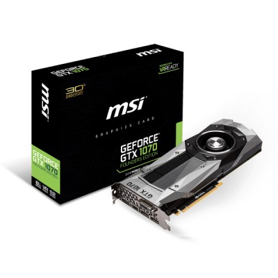 MSI GeForce GTX 1070 Founders Edition 8 Go GDDR5 - PCIe 3.0 x16 - DVI, H