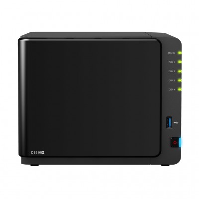 Synology DS916+ (2G) Bt NAS pour 4 DD 3.5/2.5p 1.6/2.56GHz QuadCore 64 bits 2Go 2LAN Gb USB3