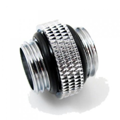 XSPC 5mm Adapter 2x 1/4 Zoll Chrome