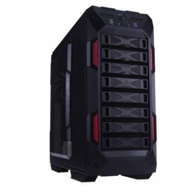 Boitier IN WIN GRone Big-Tower - Noir/Rouge Window