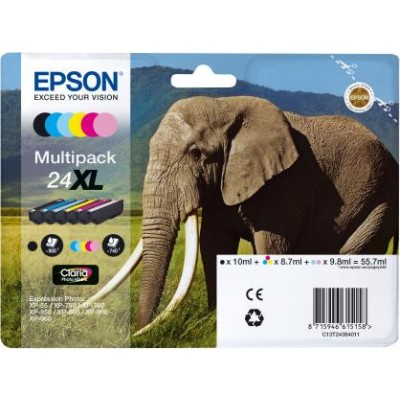 Epson C13T24384011 24XL Elephant - Multipack 6
