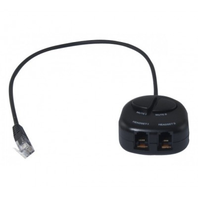 Dacomex switch casque telephonique RJ9 avec 2 boutons muet