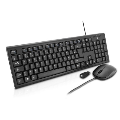 Clavier et Souris V7 CKU100FR - USB Câble Optique USB Câb [3932190]