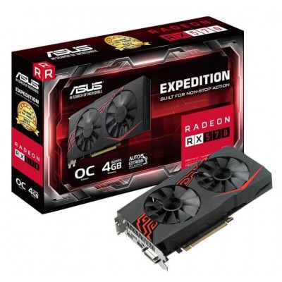 Asus Radeon EX-RX570-O4G RX750 PCIE3 4GB GDDR5 1183MHZ DVI  [3932999]